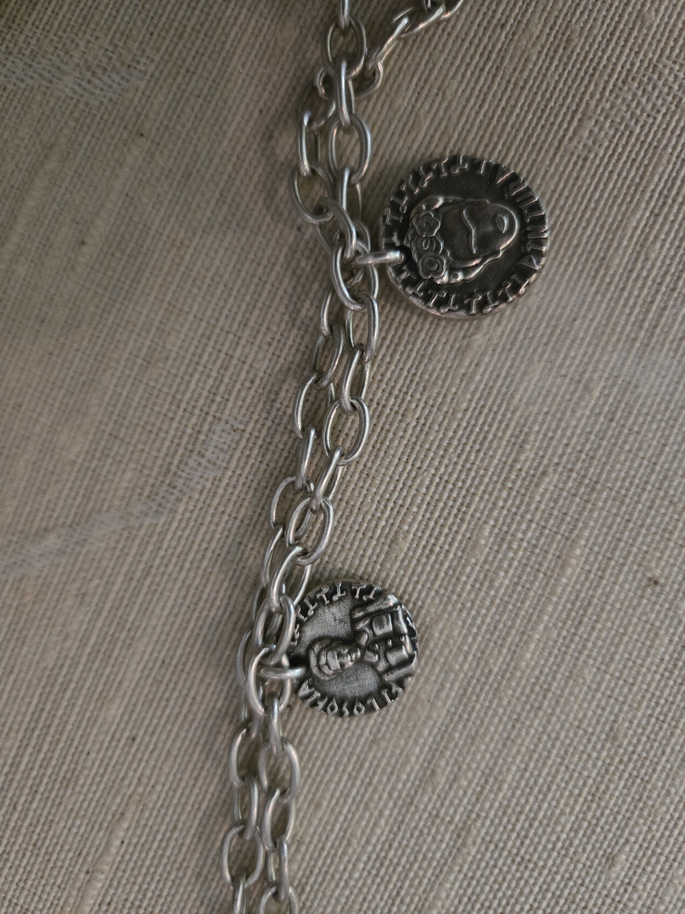 Silver-Tone Coin Pendant Necklace - Empowerada-Inspired Charm - Picture 3 of 4